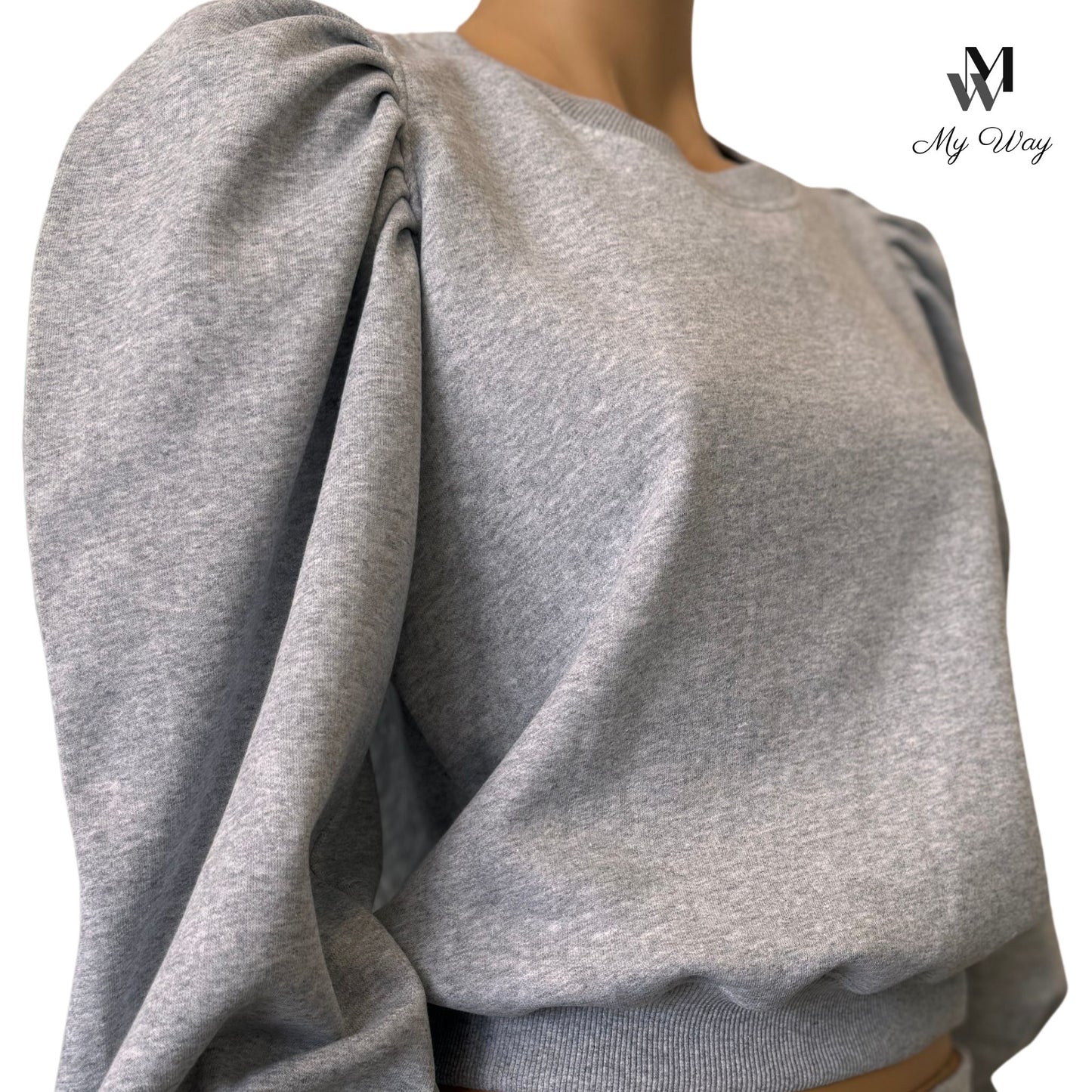 Puffärmeln Langarm Sweatshirt