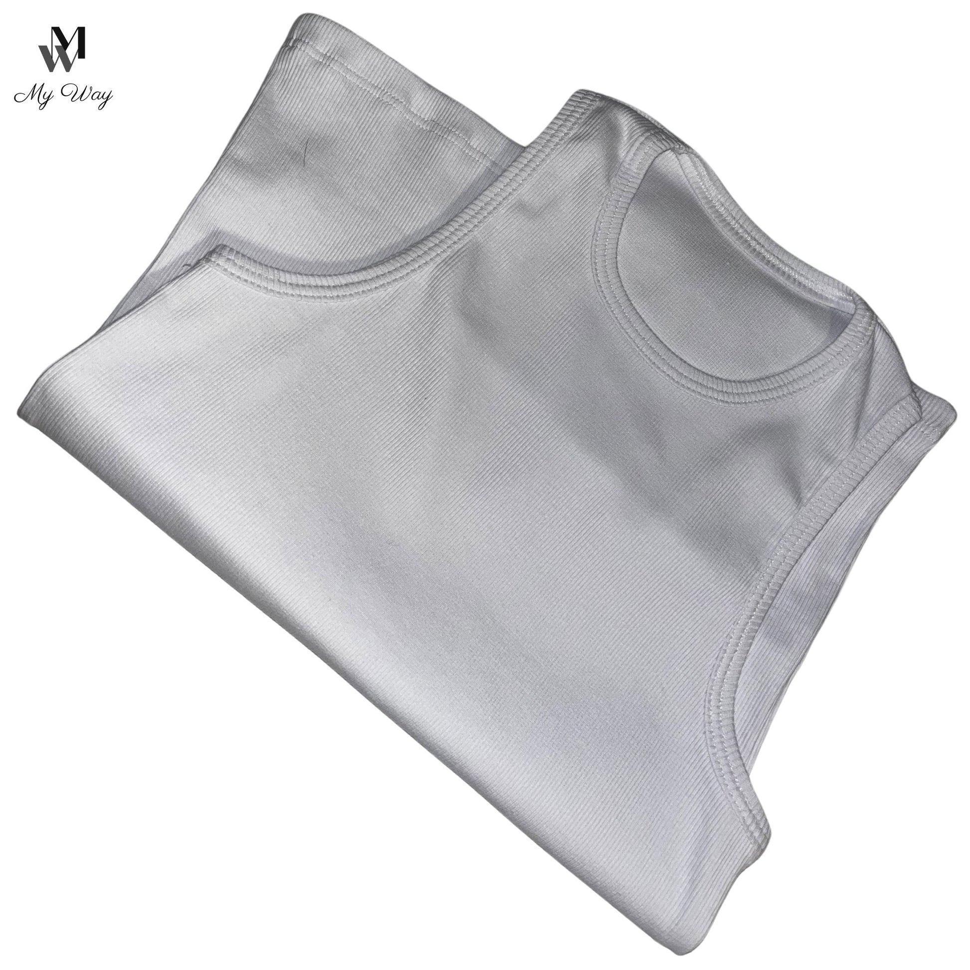 Weißes Tank Top aus Bio-Baumwolle Handgemachtes Tank Top aus Hamburg Geripptes weißes Tank Top Nachhaltiges Mode-Tank Top Umweltfreundliches weißes Tank Top